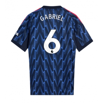 Billige Fotballdrakt Arsenal Gabriel Magalhaes #6 Replika Bortedrakt 2025-26 Kortermet